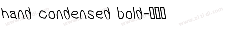 hand condensed bold字体转换